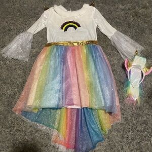Rainbow Unicorn Kids Costume